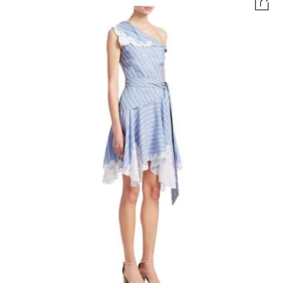 Jonathan Simkhai Scallop cutout mini wrap dress 8 - Picture 7 of 8